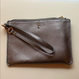 Cole Haan Silver Wristlet